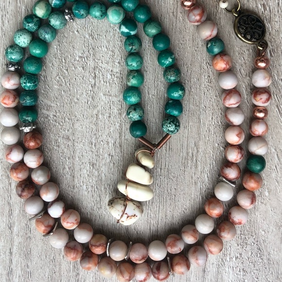 Boho Beaded Necklace/Mask Lanyard - Picture 8 of 9